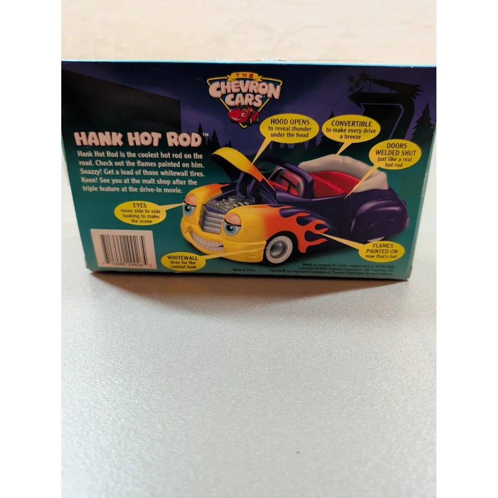 The Chevron Cars Hank Hot‎ Rod Purple Flame Convertible 2001 Collectible Toy Car